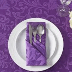 Purple Somerset Damask Napkins