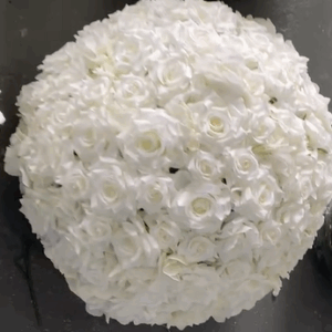 Elegant White Rose Sphere