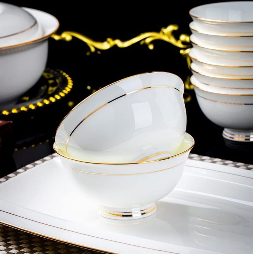 Event rental soup bowl displayed with table setting