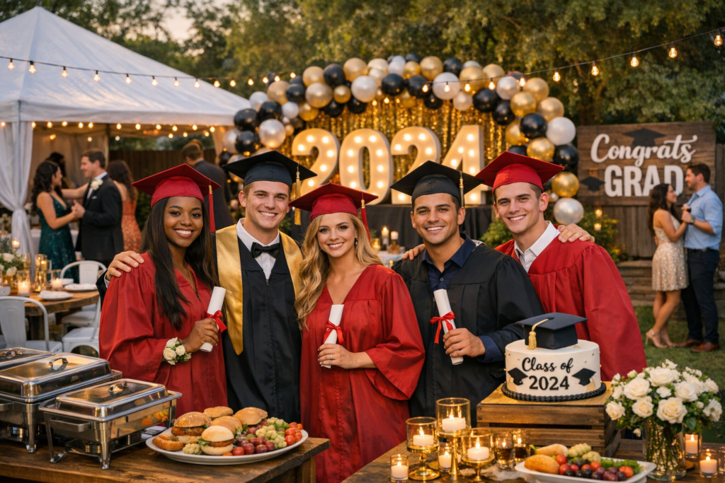 Backyard graduation - Houston Party Rental Services Houston Party Rental Services backyard graduation party